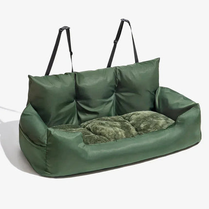 Katoenen Hondendraagtas | Autostoelhoes voor Honden tot 27 kg | Ademend en Warm met Antislipbodem | Verstelbare Veiligheidsgordel