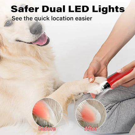 Professionele Elektrische Nagelvijl voor Honden | 6 Verstelbare Snelheden, 2 LED-Lichtjes | Stil Gebruik, Oplaadbaar via USB | Inclusief Stofkap
