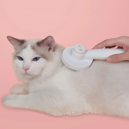 Verzorgingsborstel voor Huisdieren | Verwijder Dode Haren | Comfortabel Antislip Handvat | Geschikt voor Kat en Hond | Groen, Roze, Wit