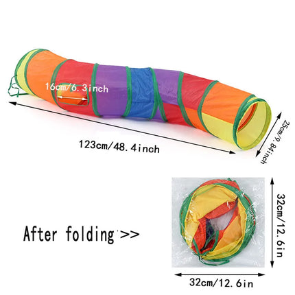 Opvouwbare Katten Tunnel | Ademend Speelgoed voor Binnen | Loud Paper Material | Polyester | Huisdieren Accessoire | Katzenspeelgoed | Zhejiang China | Geschikt voor Interactief Spel | Merk NoEnName_Null