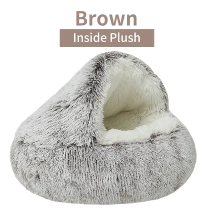 Pluche Winter Kattenmand | Ronde Slaapzak | Huisdieren Nest | Ademend | Voor Katten & Kleine Honden