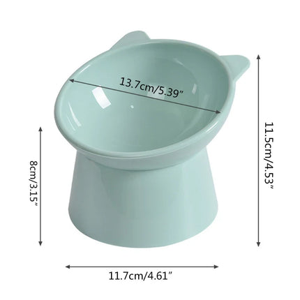 Ergonomische Verhoogde Voerbak voor Honden en Katten | Anti-Knoei 45° Schuine Bak met Stabiele Staander | Beschikbaar in Blauw, Groen, Roze
