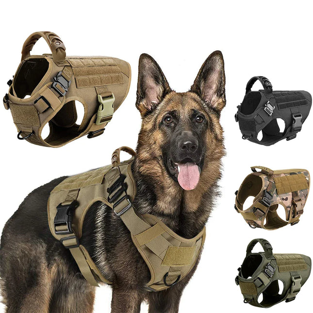 K9 Tactisch Vest voor Honden | Verstelbare Banden, MOLLE-Systeem, Volledige Lichaamsbescherming | Geschikt voor Duitse Herder, Malinois, Franse Bulldog | Maten S-XL