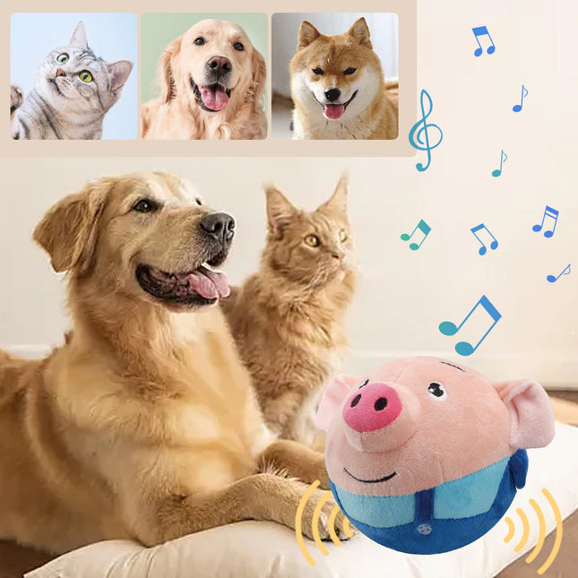 Varkensvormig Hondenspeeltje | Springend en Piepend | Actief en Interactief | Geestelijke Stimulerende Fun | Muzikale Vriend voor Je Hond