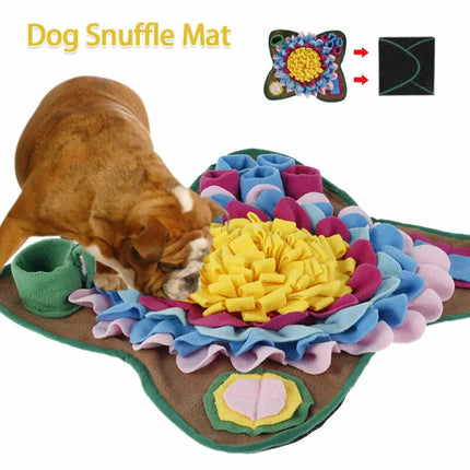 Interactieve Pluche Snuffelmat | Slow Feeder voor Honden | Machinewasbaar en Draagbaar | Bevorderd Gezonde Spijsvertering | Kleurrijk en Duurzaam Design | Veilig en Zacht | Ideaal voor Binnen en Buiten