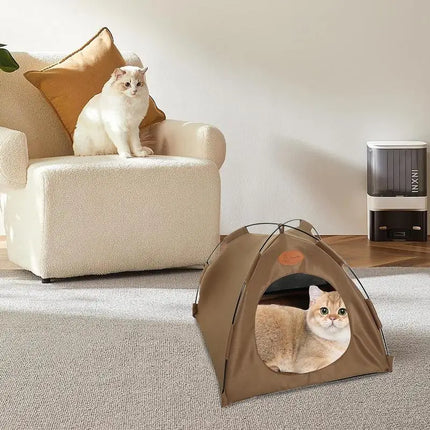 Nala | Uitvouwbare Luxe Kattenhut | Draagbaar Ontwerp | Duurzaam en Comfortabel