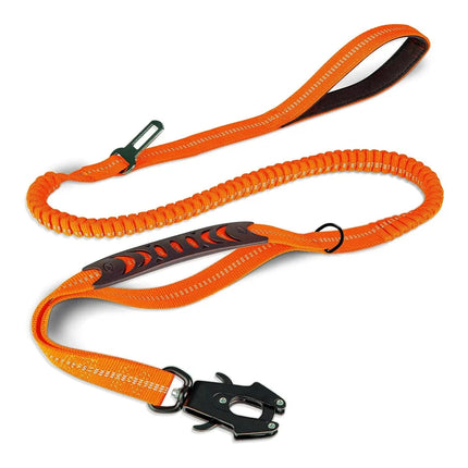 TactiPaw Reflecterende Bungee Riem voor Grote Honden | Schokabsorberend met Quick Release Karabijnhaak en Autogordelbevestiging