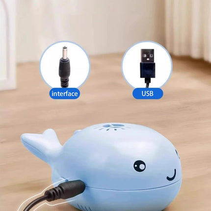 Elektrische Zweefbal Speelgoed voor Katten | Walvisvormig | USB Oplaadbaar | Interactief Huisdierenspeelgoed | Zwevende Bal | Draagbaar en Veilig | Multifunctionele Ventilator Functie