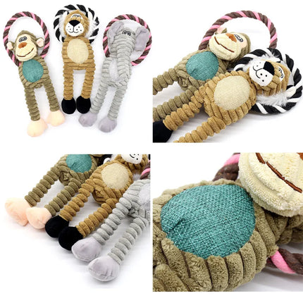 Pluchen Hondenspeelgoed | Squeaker | Bevordert Tandgezondheid | Duurzaam en Interactief | 31 cm