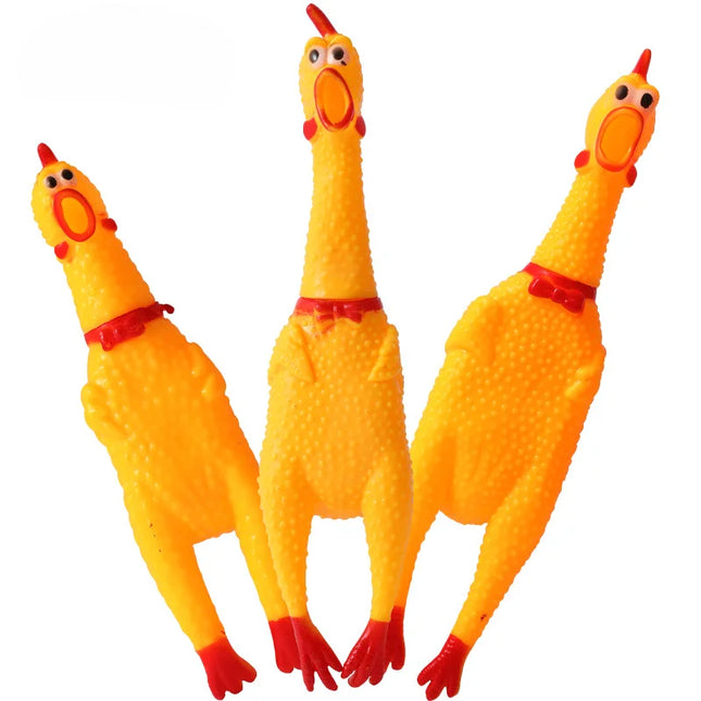 Speelgoedkip met Pieper voor Honden | Veilige Materialen | Meerdere Maten | Tandverzorging en Plezier | 16cm, 28cm, 36cm