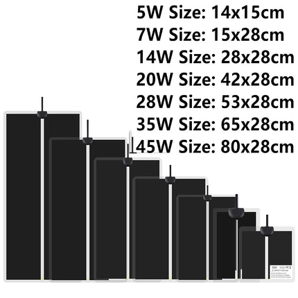 Mata grzewcza do sadzonek i gadów | 5W-45W | Regulowany termostat | Wodoodporna | Materiał PET | Wtyczka EU | 220V-240V | Energooszczędna | Bezpieczna dla zwierząt | Nadaje się do roślin i terrariów