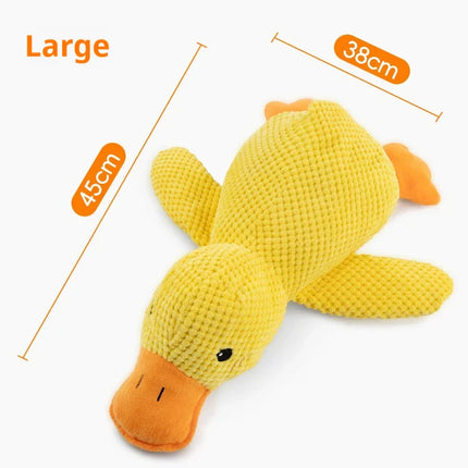 SnuggleQuack Pluche Eend | Kalmerend & Bijtbestendig Hondenspeelgoed met Geluid | Ideaal voor Kauwen & Knuffelen