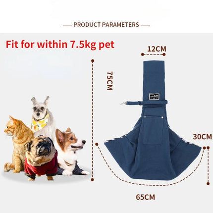 Comfortabele Outdoor Draagzak voor Kleine Huisdieren | Geschikt voor Chihuahua, Yorkie, Pommeren | Voorzien van Handige Opslagzak | Polyester met Enkele Schouderriem