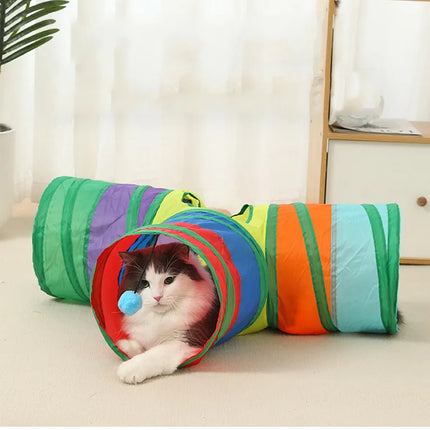 Opvouwbare Katten Tunnel | Ademend Speelgoed voor Binnen | Loud Paper Material | Polyester | Huisdieren Accessoire | Katzenspeelgoed | Zhejiang China | Geschikt voor Interactief Spel | Merk NoEnName_Null