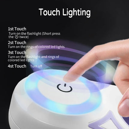 LED-Verlichte Automatische Lijn | 5 Meter | Comfortabele Grip, Zichtbaar in het Donker | Geschikt voor Honden en Katten tot 35 kg | Kleuren: Oranje, Paars, Groen