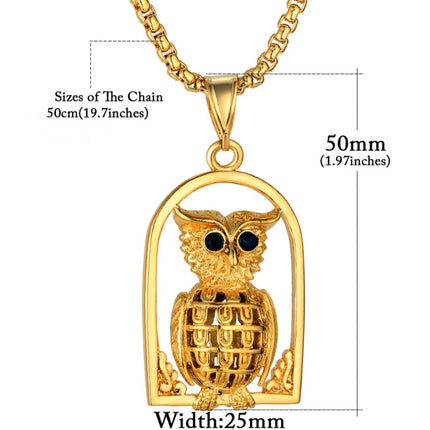 Dierenhanger ketting voor dames en heren | Olifant, hond, uil, kat | Roestvrijstalen zilver of goud | Trendy dierensieraad | Perfect cadeau