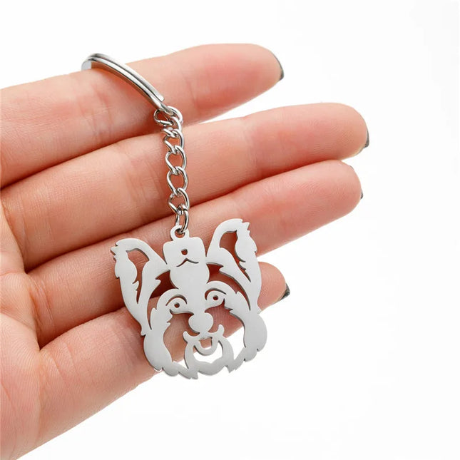 RVS Sleutelhanger | Cartoon Bulldog Sleutelhangers | Dieren Keychain | Meerdere Stijlen | Sleutelhanger Hanger | Accessoire & Cadeau voor Hondenliefhebbers | Unisex | Nikkelvrij