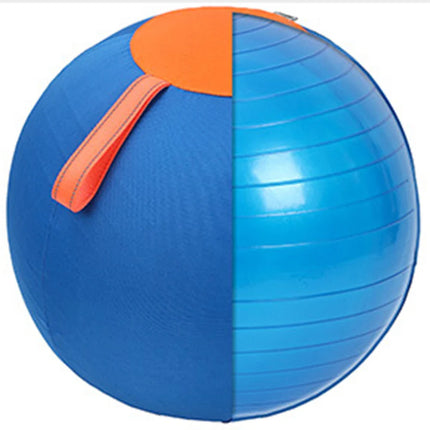 HerdMaster | Duurzame Opblaasbare Speelbal voor Honden, 45 cm | Polyester, Inclusief Handpomp | Blauw & Oranje