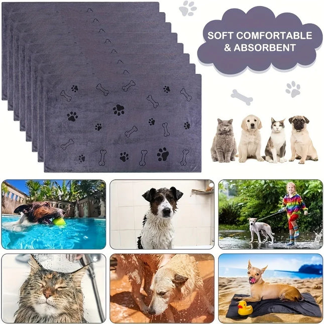 Set van 2 Microvezel Handdoeken voor Honden | 60x100 cm | Superabsorberend en Zacht | Ideaal voor na Bad of Regenwandeling
