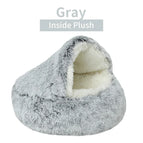 Grijze lange pluche