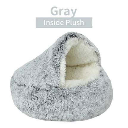 Pluche Winter Kattenmand | Ronde Slaapzak | Huisdieren Nest | Ademend | Voor Katten & Kleine Honden