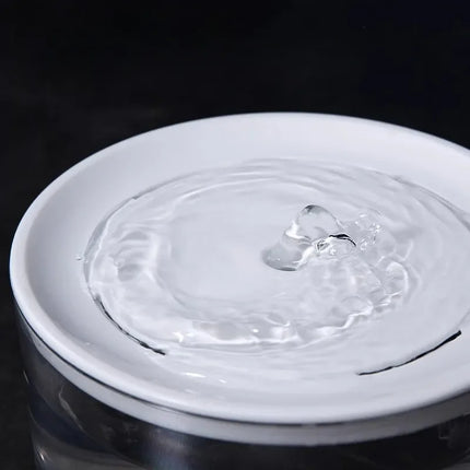 Automatische waterfontein voor huisdieren | Stille circulatie | Met waterfilter | Transparant bloemen deksel | 1 liter capaciteit | Voor katten en kleine honden