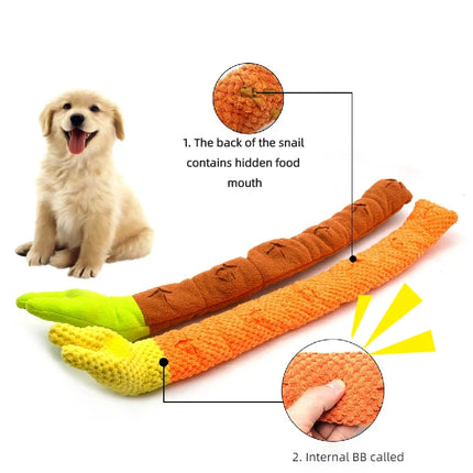 Slakvormige Puzzel Feeder en Snuffelmat voor Honden | Helpt bij Olfactorische Training en Voorkomt Verveling | Voor Kleine tot Middelgrote Honden