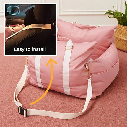 Waterdicht Autokussen Huisdier | Reiskussen Kat Hond | Oxford-stof | Comfortabel Veilige Rit | Wasbaar | Bescherming tegen Vuil en Haren | Ideaal Klein Middelgroot | Knus Ontwerp | Veelzijdig Gebruik