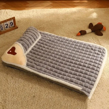 PetEase hondenbed voor kleine en middelgrote honden | Wasbaar en afneembaar | Zacht imitatiebont | Vier seizoenen comfortabel | Geruit design | Afmetingen 50x45 60x40 75x45 100x70 cm