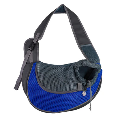 Ademende Schouderdraagtas voor Kleine Huisdieren | Mesh & Sponsvoering | Verstelbare Crossbody Riem | Geschikt voor Honden, Katten tot 6 kg | Beschikbaar in Meerdere Kleuren