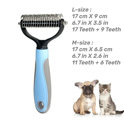 SheddyBuddy | Professionele 2-Zijdige Borstel voor Klitvrije Vacht van Katten en Honden | Zacht voor de Huid | Ergonomisch Handvat