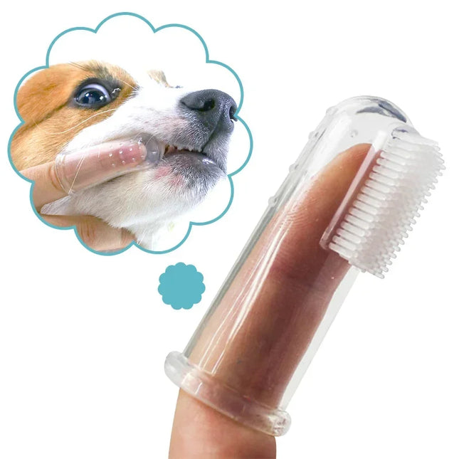 SoftBristle Vinger Tandenreiniger | Siliconen Ondersteuning voor Mondverzorging bij Honden en Katten | Helpt tegen Tandsteen en Slechte Adem