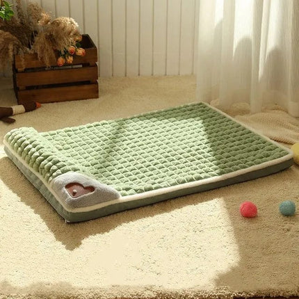PetEase hondenbed voor kleine en middelgrote honden | Wasbaar en afneembaar | Zacht imitatiebont | Vier seizoenen comfortabel | Geruit design | Afmetingen 50x45 60x40 75x45 100x70 cm