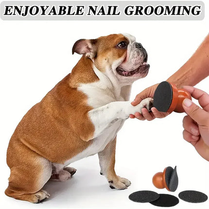 Houten Nagelvijlplank voor Honden | Natuurlijk en Stressvrij Klauwen Vilen | Inclusief Vervangbaar Schuurpapier | Ergonomisch en Compact