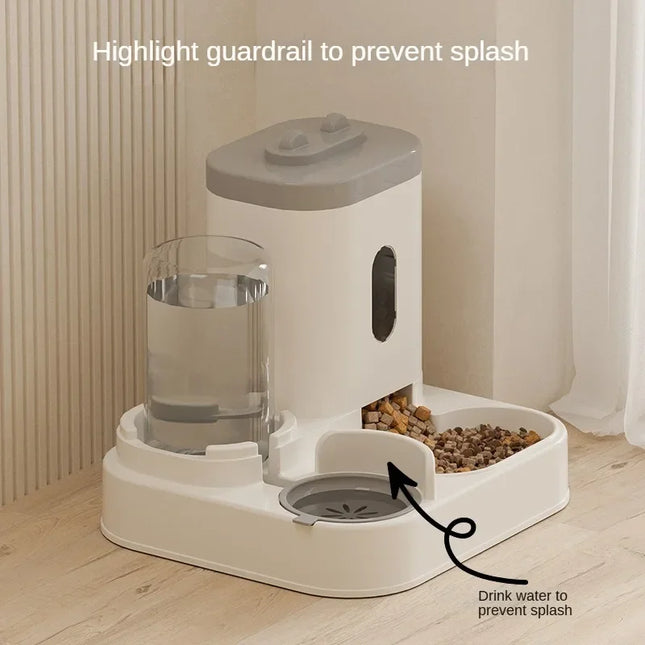 Grote Automatische Voeder- en Drinkbak met Waterfontein voor Huisdieren | Anti-Omkantel Ontwerp | Ideaal voor Katten en Honden