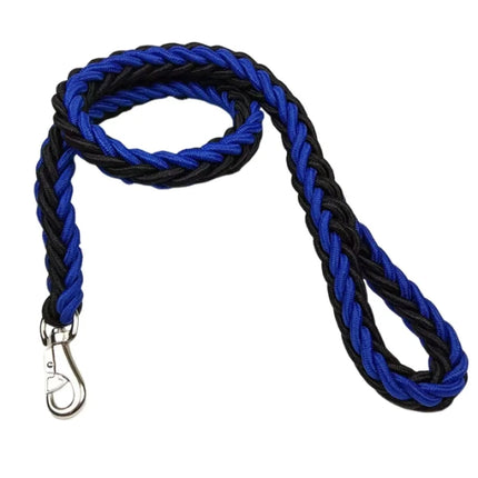 Sterke nylon hondenriem | Gevlochten touw met gesp | Alle seizoenen | Grote hondenriem voor bulldogs en rottweilers | Duurzaam en milieuvriendelijk | Geschikt voor wandelen, trainen en reizen