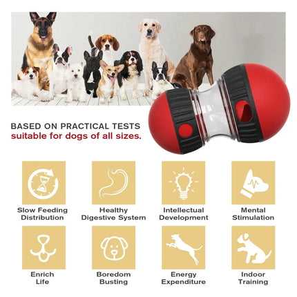 Interactieve Trechterbal voor Honden met Verstelbare Slow Feeder | Anti-Schrok Puzzel voor Actieve Honden en Puppy's