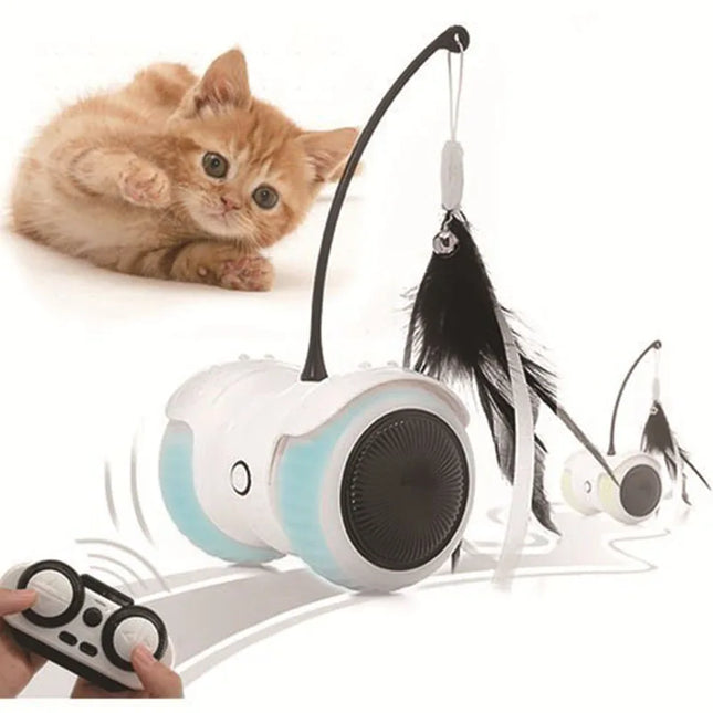 PurrDrive Interactief Kattenspeelgoed met Zelfdraaiend Mechanisme en Afstandsbediening | Stimuleert Jachtinstinct en Beweging