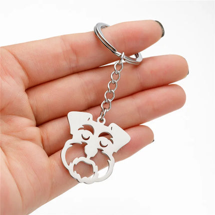 Sleutelhanger van roestvrij staal | Cartoon bulldog design | Dieren keychain | Meerdere stijlen | Trendy accessoire | Cadeau voor hondenliefhebbers | Unisex sleutelhouder | Decoratief pendant