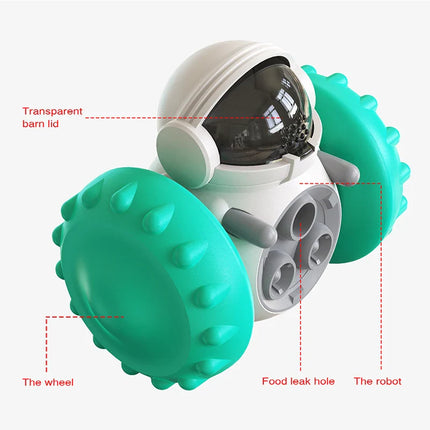 Interactieve SnackTumbler voor Honden en Katten | Stimuleert IQ en Voorkomt Overeten | In Kleuren Turquoise, Groen, Geel, Zwart