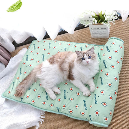 Koelmat Voor Honden | Zacht & Zelfkoelend | Katoenen Mat Verkrijgbaar in Maten Medium & Groot | Handwasbaar | Kleuren: Roze, Blauw, Groen