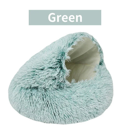 Pluche Winter Kattenmand | Ronde Slaapzak | Huisdieren Nest | Ademend | Voor Katten & Kleine Honden