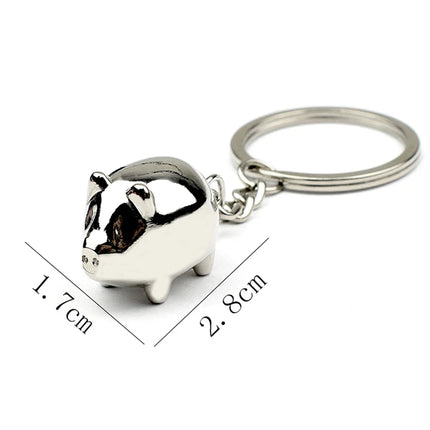 Schattige kleine varkenssleutelhanger | Mode tas hanger | Sleutelhanger dierenfiguur | Metalen accessoire | Auto sleutelhanger | Cadeau voor tas, sleutelbos of als trendy tassenhanger