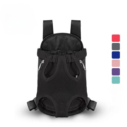 Ademende Rugzak voor Kleine Honden en Katten | Comfortabel met Verstelbare Banden en Veiligheidshaak | Ademend Nylon en Mesh | Beschikbaar in S, M, L, XL