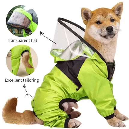 Waterdichte Regenjas voor Honden | Beschikbaar in XS-4XL | Kleuren Groen, Roze en Rood | Ideaal voor Chihuahua, Yorkie en Poedel