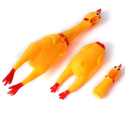 Speelgoedkip met Pieper voor Honden | Veilige Materialen | Meerdere Maten | Tandverzorging en Plezier | 16cm, 28cm, 36cm