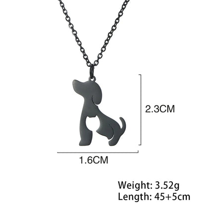 Dames Ketting Met Dierenhanger | Dubbele Laags Choker Met Kat & Hond | Roestvrij Staal | Minimalistisch & Trendy Sieraad | Perfect Cadeau Voor Vriendin, Moeder Of Vriendin