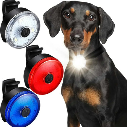 ShinePet Oplaadbare LED Veiligheidshanger met 3 Lichtstanden | Waterbestendig en Lichtgewicht | Ideaal voor Honden en Katten | Beschikbaar in Blauw, Wit & Rood
