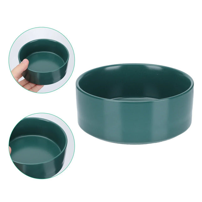 Keramische Eetkom voor Honden en Katten | Groen, Fris Design, 12.8x12.8x5.0 cm | Oven- en Magnetronbestendig, Gemakkelijk Schoon te Maken