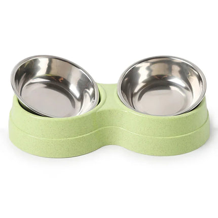 PawPerfect Dubbele Set | Roestvrijstalen Eet- & Drinkbakken voor Huisdieren | Antislip, Duurzaam & Hygiënisch